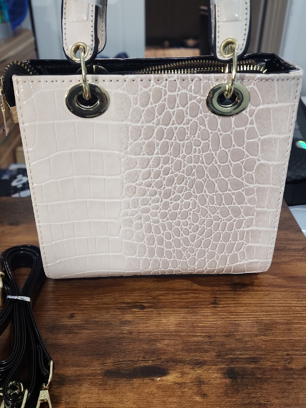 Luxury Elegant Crocodlie Embossed Tote Bag- Women's Fashion Handbag Shoulder And